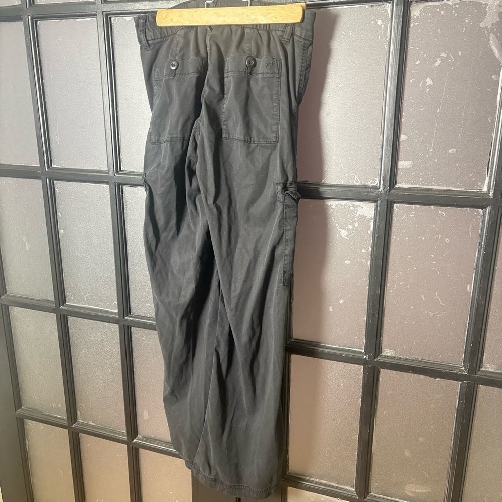 American Eagle Cargo Jogger Pants Black Utility Streetwear Women - Picture 2 of 11